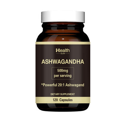Concentrated Ashwagandha 500mg Capsules Supplements With Hypromellose Rice Flour OEM