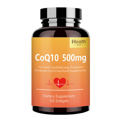 Heart & Energy Support CoQ10 Coenzyme Q10 Capsules 500mg With Citrus Bergamot 120 Vegan Softgels