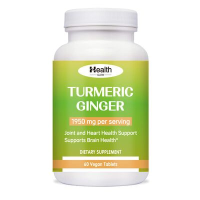 Vegan Turmeric Ginger Supplement Tablets 1950mg Joint & Brain Support OEM