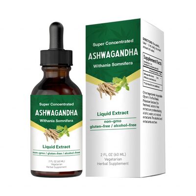 Super Concentrated Ashwagandha Liquid Drops Extract Food Grade Stress Relief Energy