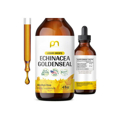 Alcohol Free Immune Supplement Drops Goldenseal Echinacea Liquid Glycerin Based