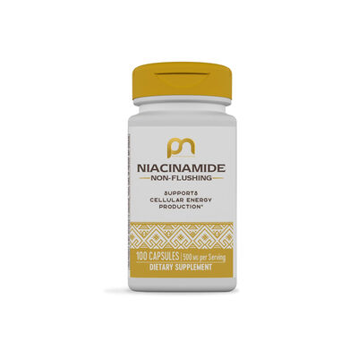 Health Glow Niacinamide 500mg Capsules | Non-Flushing Energy Support | 100 Count