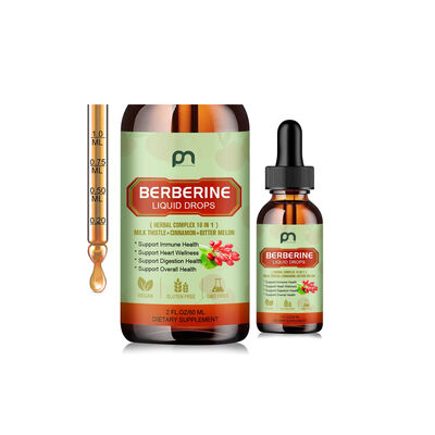 Berberine Liquid Drops - Herbal Complex 10-in-1 with Milk Thistle, Cinnamon & Bitter Melon