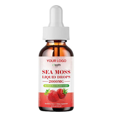 HealthGlow Sea Moss Liquid Drops with Burdock Root and Bladderwrack