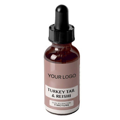 Nature's Blend Turkey Tail & Reishi Liquid Tincture Drops OEM ODM 