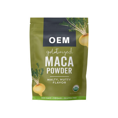 OEM Gelatinized Maca Powder – Premium Peruvian Superfood – Nutty Flavor