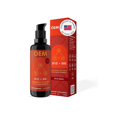 Vitamin B12 B6 Dietary Oral Supplement Liquid spray 2oz 60mL