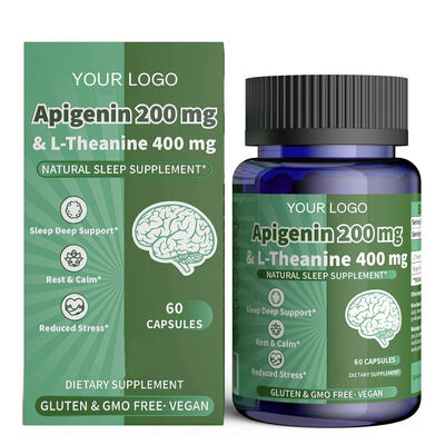 Apigenin L-Theanine Sleep Capsules 60pcs Bottle OEM Bulk