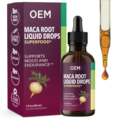Organic Maca Root Liquid Drops with Lepidium Meyenii Extract - 60 Servings per Bottle in 1 fl oz (30 mL)