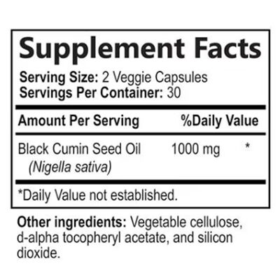 1000mg Black Seed Oil Supplement Capsules Softgel For Joint Hair Skin Immune Support