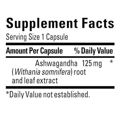 Organic 125mg Ashwagandha Leaf 60 Capsules Supplements 10mg Customized
