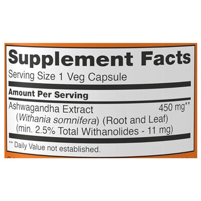 Organic Vegan Ashwagandha Capsules Supplements Extract 450 Mg With Withanolides
