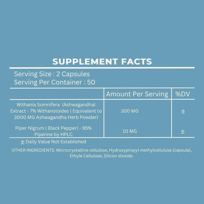 ODM Adults Ashwagandha Powder Capsules Black Pepper Extract For Antidepressiva Stress Relief