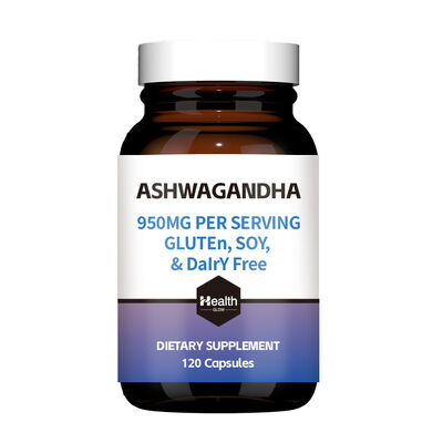 OEM Dual Extract Bulk Ashwagandha Capsules 950mg Supplement 120 Vegan Caps