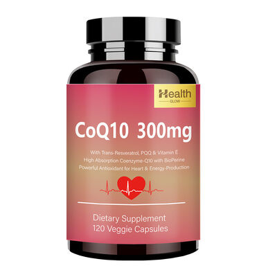 Heart & Energy CoQ10 Ubiquinol 300mg With Resveratrol & PQQ 120 Veggie Caps
