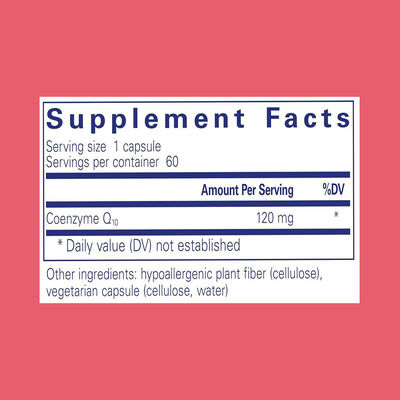 Hypoallergenic Ubiquinol Coenzyme CoQ10 Softgels 120mg Vegetarian Capsules