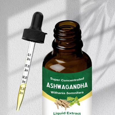 Super Concentrated Ashwagandha Liquid Drops Extract Food Grade Stress Relief Energy