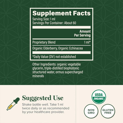 OEM USDA Capsules Supplements Organic Elderberry Echinacea Drops For Immune System