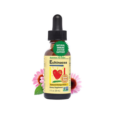 Kids Echinacea Immune Booster Herbal Supplement drops Natural Orange Flavor