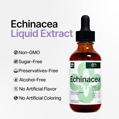 Non GMO Organic Echinacea Liquid Extract 893mg High Potency Herbal Supplement