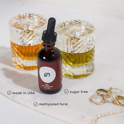 Premium Methylated Vitamin B12 Supplement  Liquid Drops Sugar Free Energy Booster