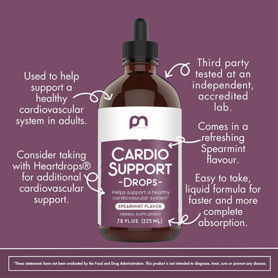 Herbal Cardio Cardiovascular Support Supplement Drops With Hawthorn & Skullcap
