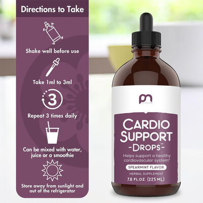 Herbal Cardio Cardiovascular Support Supplement Drops With Hawthorn & Skullcap
