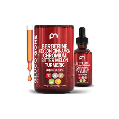 Dietary Supplement Drops Liquid All In One GlucoGone berberine liquid extract