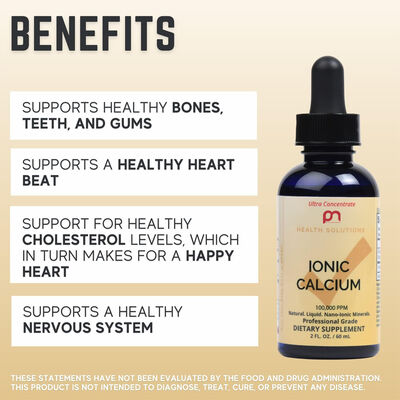 60ml bioavailable Supplement Drops Ionic Calcium 100000PPM for Teeth Bones