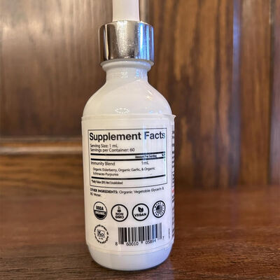 Formulated Immunity Liquid Drops with Organic Elderberry, Garlic & Echinacea Purpurea