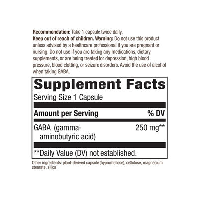 NeuroClarity 250mg Plant-Based GABA Capsules