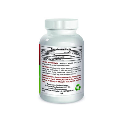 PureTranq 750mg Ultra-Clean GABA VCaps