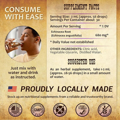 BCHIMACEA Herbal Supplement Liquid Extract with Echinacea Root