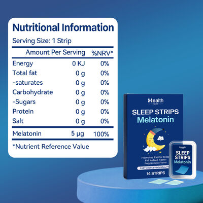 Vegan Melatonin Oral Strip Sugar-Free Fast-Melt Supplement Private Label 