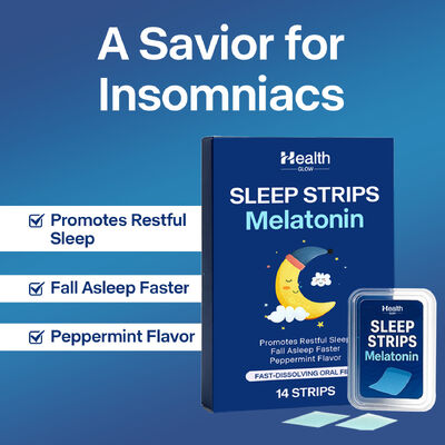Vegan Melatonin Oral Strip Sugar-Free Fast-Melt Supplement Private Label 
