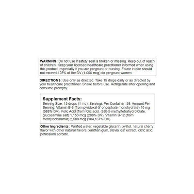 Methyl Factors Dietary Supplement Liquid Drops with Vitamin B-6