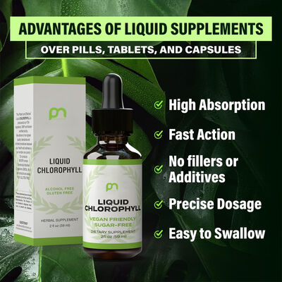 Benevolent Brand Liquid Chlorophyll Dietary Supplement