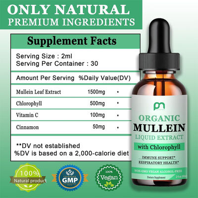 OnlyNatural Organic Mullein Liquid Extract with Chlorophyll Immune Support