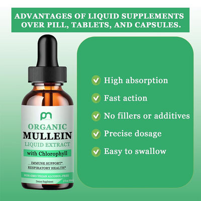 OnlyNatural Organic Mullein Liquid Extract with Chlorophyll Immune Support