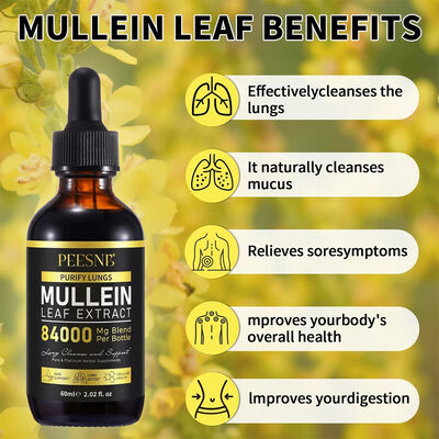 PURIFYLUNGS Mullein Leaf Extract Supplement Herbal Lung Support Dietary Drops