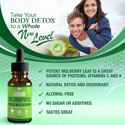 OEM Chlorophyll Liquid Drops with Sodium Copper Chlorophyllin Mulberry Leaf Extract