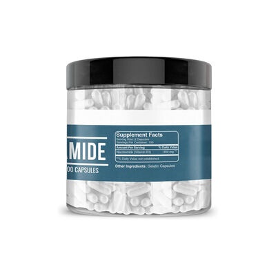 Health Glow Niacinamide Dietary Supplement | 200 Capsules | High Potency Vitamin B3 850mg Per Serving for Cellular Health & Metabolism