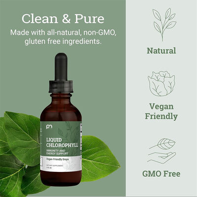 Liquid Chlorophyll Drops with Sodium Copper Chlorophyllin Extract