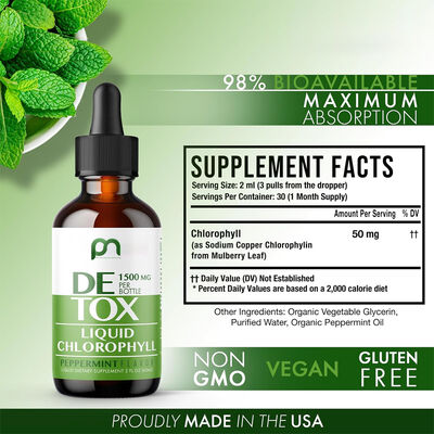 SUPPLEMENT FAC Liquid Chlorophyll Drops Peppermint Flavor Liquid Drops