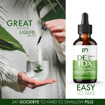 SUPPLEMENT FAC Liquid Chlorophyll Drops Peppermint Flavor Liquid Drops
