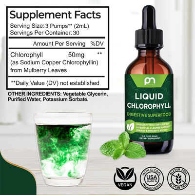 OEM ODM Liquid Chlorophyll Digestive Superfood Mulberry Leaf Extract Drops