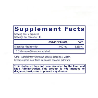 Health Glow Niacinamide 1000mg Capsules | Energy Support Vitamin B3 | 90 Servings