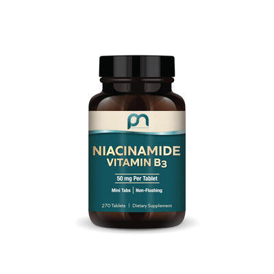 Health Glow Niacinamide 50mg Mini Tablets | Non-Flushing Vitamin B3 | 270 Count