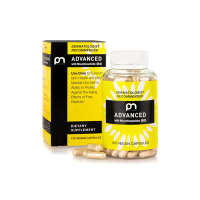 Health Glow Advanced Skin Supplement | Nicotinamide (B3) + FerroBioCK™ | 120 Vegan Capsules