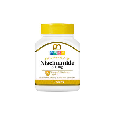 Health Glow Niacinamide 500mg | Prolonged Release Vitamin B3